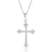 Montana Silversmiths Ethereal Crystal Cross Necklace, NC5169