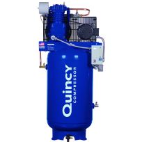 Quincy MAX 2 Stage Vertical Air Compressor, 7.5 HP, 24.3 CFM, 471CS80VCBM, 80 Gallon