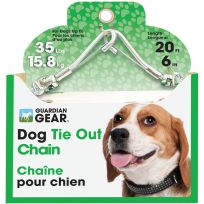 GUARDIAN GEAR® Medium Swivel Snap Twist Chain Tie-Outs, 27220, Stainless Steel, 20 FT