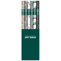 Papercraft Contemporary Holiday Theme Gift Wrap, IG164986, Assorted, 35 SQ FT