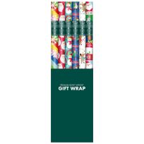 Papercraft Juvenile Holiday Theme Gift Wrap, IG164988, Assorted, 35 SQ FT