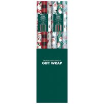 Papercraft Traditional / Juvenile Holiday Theme Gift Wrap, Assorted 3-Pack, IG164996, Assorted, 65 SQ FT