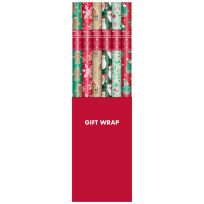 Papercraft Whimsical Holiday Theme Gift Wrap, IG164980, Assorted, 20 SQ FT
