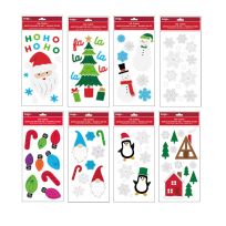 Papercraft Christmas Gel Clings, IG128385, Assorted, 5.5 IN x 12 IN
