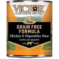 VICTOR® Stew Grain-Free Adult Chicken & Vegetables Cuts in Gravy, 013-302-15, 13.2 OZ Can