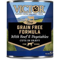 VICTOR® Stew Grain-Free Beef & Vegetables Cuts in Gravy Dog, 013-303-15, 13.2 OZ Can