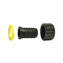 GreenLeaf Swivel Nut, 3-piece,  3/4 IN Female GHT x 3/8 IN Hose Barb, B3438WPBG1