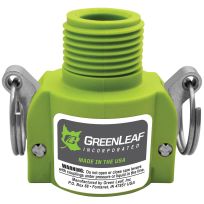 GreenLeaf Garden Hose Camlock BG, 3/4 IN Male GHT x 3/4 IN Female Adapter, GLP075BG
