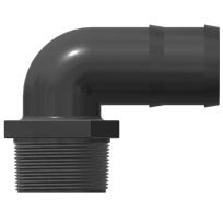 GreenLeaf 90 Degree Elbow, 3/4 IN MPT x 1 IN Hose Barb, HB07510090BG1