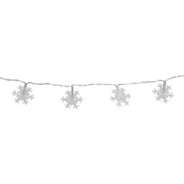 Alpine Snowflake String Lights with 20 White LED Lights, CRW116-20, White