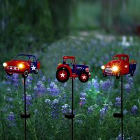 Alpine Solar Patriotic Car LED Stake, Assorted, SUG344A, Multi