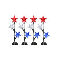 Alpine Solar Patriotic Red / Clear / Blue Topper Stake, Assorted, SOT865BB-TM, Multi