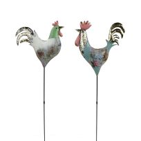 Alpine Metal Hen & Rooster Stake, MCC670A, Multi