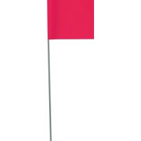 Blackburn Vinyl Flag with 30 IN Wire Staff, Flo Red, 100-Pack, 230WF-FLO RED, 2 IN x 3 IN