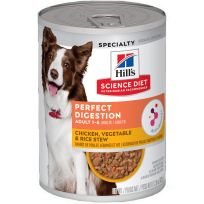 Hill's Science Diet Adult Perfect Digestion Chicken, Vegetable & Rice Stew Wet Dog Food, 605827, 12.8 OZ Can