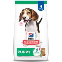 Hill's Science Diet Puppy, Lamb Meal & Brown Rice Recipe Dry Dog Food, 607763, 4 LB Bag