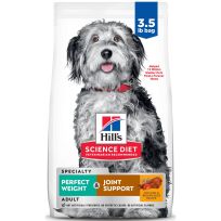 Hill's Science Diet Adult Perfect Weight & Joint Support, Chicken Recipe Dry Dog Food, 607822, 3.5 LB Bag
