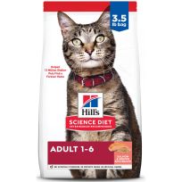 Hill's Science Diet Adult, Salmon & Brown Rice Recipe Cat Food Dry Cat Food, 608506, 3.5 LB Bag