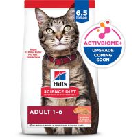 Hill's Science Diet Adult, Salmon & Brown Rice Recipe Cat Food Dry Cat Food, 608507, 6.5 LB Bag