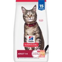 Hill's Science Diet Adult, Salmon & Brown Rice Recipe Cat Food Dry Cat Food, 608508, 15 LB Bag