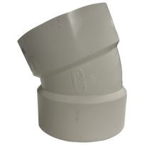 PVC 22.5 Degree Pipe Elbow, 4 IN Hub, 192554