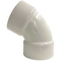 PVC 60 Degree Pipe Elbow, 3 IN Hub, 192603L