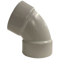 PVC 60 Degree Pipe Elbow, 4 IN Hub, 192604
