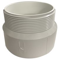 PVC Male Pipe Adapter, 4 IN Hub x 4 IN MPT, 192874
