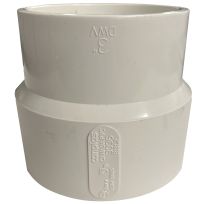 PVC Sewer Adapter Coupling, 4 IN Hub x 3 IN Hub, 193036