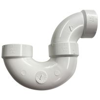 PVC P-Trap with Cleanout, Schedule 40, 1-1/2 IN Hub, 1932015