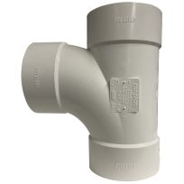 PVC Sanitary Pipe Tee, DWV, 4 IN Hub, 414124BC