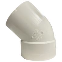 PVC  45 Degree Street Pipe Elbow, 4 IN Spigot x 4 IN Hub, 414194BC