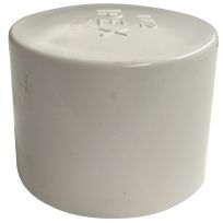 PVC Pipe Cap, Schedule 40, 1-1/2 IN Slip, 435411