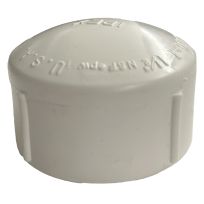 PVC Pressure Cap, Schedule 40, 1-1/2 IN FPT, 435427