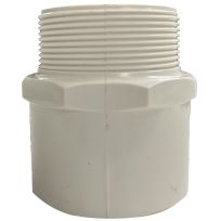 PVC Male Pipe Adapter, Schedule 40, 2 IN Slip x 2 IN MPT, 435607