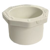 PVC Reducer Bushing, Schedule 40, 1-1/2 IN Spigot x 1-1/4 IN Slip, 435656
