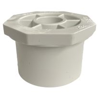 PVC Reducer Pipe Bushing, Schedule 40, 2 IN Spigot x 1/2 IN Slip, 435657