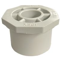PVC Reducer Pipe Bushing, Schedule 40, 2 IN Spigot x 3/4 IN Slip, 435658