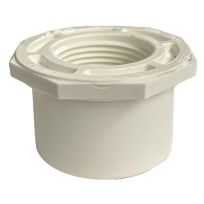 PVC Reducer Bushing, Schedule 40, 1-1/2 IN Spigot x 1 IN FPT, 435731