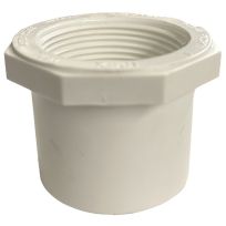 PVC Reducer Bushing, Schedule 40, 1-1/2 IN Spigot x 1-1/4 IN FPT, 435732