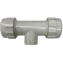 PVC Pipe Tee, Schedule 40, 3/4 IN Compression x FPT, 162-104