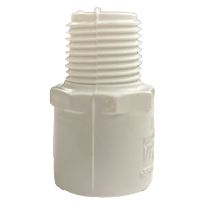 PVC Male Pipe Adapter, Schedule 40, 1/2 IN Slip x 1/2 MPT, 435602