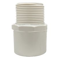 PVC Male Pipe Adapter, Schedule 40, 1-1/4 IN Slip x 1-1/4 MPT, 435605