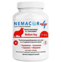NEMACOR Max 4 Dewormer, Medium Dog 21-45 LB, 2-Count, ADV22