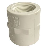 PVC Pipe Coupling, Schedule 40, 3/4 IN FPT, 435467