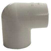 PVC 90 Degree Reducer Pipe Elbow, Schedule 40, 3/4 IN Slip x 1/2 IN Slip, 435535