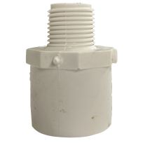 PVC Male Reducing Pipe Adapter, Schedule 40, 3/4 IN Slip  x 1/2 IN MPT, 435614