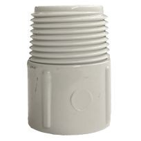PVC Male Reducing Pipe Adapter, Schedule 40, 1/2 IN Slip x 3/4 IN MPT, 435615