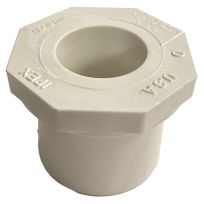 PVC Reducer Bushing, Schedule 40, 1 IN Spigot x 1/2 IN Slip, 435648