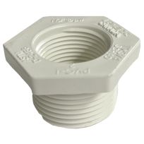 PVC Bushing, Schedule 40, 3/4 IN MPT x 1/2 IN FPT, 435700